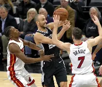 马刺队调整战术首发球员重心动作分析